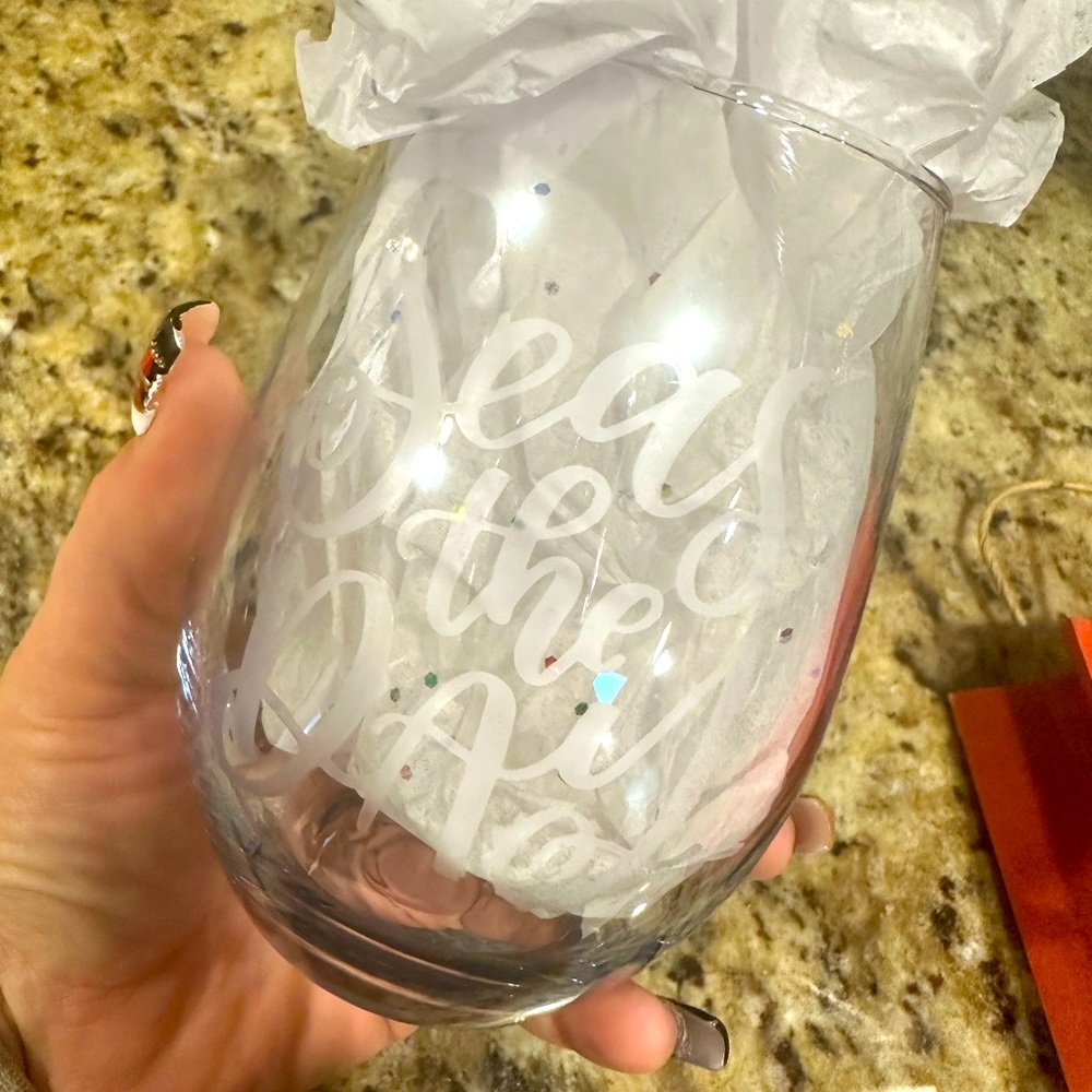 “Adriana” Personalized Stemless Wine Glass - Custom